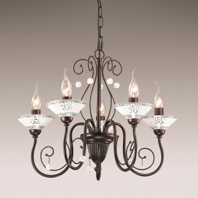 Люстра odeon light 2699/5 REY Люстра odeon light 2699/5 REYПодвесные<br>Компания «Светодом» предлагает широкий ассортимент люстр от известных производителей. Представленные в нашем каталоге товары выполнены из современных материалов и обладают отличным качеством. Благодаря широкому ассортименту Вы сможете найти у нас люстру под любой интерьер. Мы предлагаем как классические варианты, так и современные модели, отличающиеся лаконичностью и простотой форм. Стильная люстра Odeon light 2699/5 станет украшением любого дома. Эта модель от известного производителя не оставит равнодушным ценителей красивых и оригинальных предметов интерьера. Люстра Odeon light 2699/5 обеспечит равномерное распределение света по всей комнате. При выборе обратите внимание на характеристики, позволяющие приобрести наиболее подходящую модель. Купить понравившуюся люстру по доступной цене Вы можете в интернет-магазине «Светодом».<br><br>Установка на натяжной потолок: Да<br>S освещ. до, м2: 20<br>Крепление: Крюк<br>Тип лампы: накаливания / энергосбережения / LED-светодиодная<br>Тип цоколя: E14<br>Количество ламп: 5<br>MAX мощность ламп, Вт: 60<br>Диаметр, мм мм: 540<br>Высота, мм: 390 - 1100<br>Цвет арматуры: коричневый