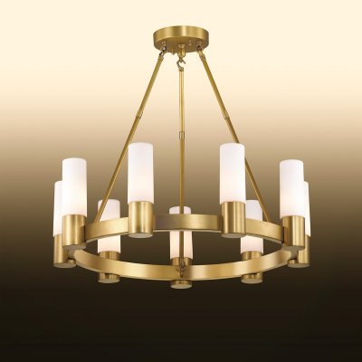 Люстра odeon light 2719/9 LORITA Люстра odeon light 2719/9 LORITAПодвесные<br>Компания «Светодом» предлагает широкий ассортимент люстр от известных производителей. Представленные в нашем каталоге товары выполнены из современных материалов и обладают отличным качеством. Благодаря широкому ассортименту Вы сможете найти у нас люстру под любой интерьер. Мы предлагаем как классические варианты, так и современные модели, отличающиеся лаконичностью и простотой форм. Стильная люстра Odeon light 2719/9 станет украшением любого дома. Эта модель от известного производителя не оставит равнодушным ценителей красивых и оригинальных предметов интерьера. Люстра Odeon light 2719/9 обеспечит равномерное распределение света по всей комнате. При выборе обратите внимание на характеристики, позволяющие приобрести наиболее подходящую модель. Купить понравившуюся люстру по доступной цене Вы можете в интернет-магазине «Светодом».<br><br>Установка на натяжной потолок: Да<br>S освещ. до, м2: 24<br>Крепление: Планка<br>Тип лампы: накаливания / энергосбережения / LED-светодиодная<br>Тип цоколя: E14<br>Цвет арматуры: золотой<br>Количество ламп: 9<br>Диаметр, мм мм: 750<br>Высота, мм: 680 - 1100<br>MAX мощность ламп, Вт: 40