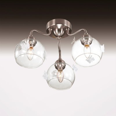 Люстра odeon light 2764/3C MELETA Люстра odeon light 2764/3C MELETAПотолочные<br>Нежными мотивами пропитана потолочная люстра odeon light 2764/3C, в которой все детали будто порхают в воздухе. Металлический каркас светильника имеет брутальную манерность с обволакивающим характером. Прозрачные плафоны, с одной стороны, просты в своём оформлении, но с другой, прозрачное стекло делает их особенными, тем более, когда на нём закреплены порхающие бабочки. Хотя кто-то сможет увидеть в них и мотыльков. Также прозрачные плафоны позволят акцентировать внимание на различных формах ламп: от классических до декоративных в виде пламени свечи и т.д. Создаётся общее ощущение, что изделие порхает в воздухе, лампочки источают лучи настоящего тёплого солнца. Вот такое очаровательное и оригинальное настроение передали нам итальянские мастера благодаря потолочной люстре odeon light 2764/3C!<br><br>Установка на натяжной потолок: Да<br>S освещ. до, м2: 8<br>Крепление: Планка<br>Тип лампы: накаливания / энергосбережения / LED-светодиодная<br>Тип цоколя: E14<br>Количество ламп: 3<br>MAX мощность ламп, Вт: 40<br>Диаметр, мм мм: 450<br>Высота, мм: 250<br>Цвет арматуры: серый
