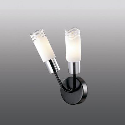 Настенный светильник odeon light 2790/2W METIKO Настенный светильник odeon light 2790/2W METIKOМодерн<br><br><br>S освещ. до, м2: 5<br>Тип лампы: накаливания / энергосбережения / LED-светодиодная<br>Тип цоколя: E14<br>Количество ламп: 2<br>Ширина, мм: 250<br>MAX мощность ламп, Вт: 40<br>Расстояние от стены, мм: 100<br>Высота, мм: 180<br>Цвет арматуры: черный