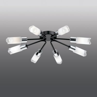 Люстра odeon light 2790/8C METIKO Люстра odeon light 2790/8C METIKOПотолочные<br>Компания «Светодом» предлагает широкий ассортимент люстр от известных производителей. Представленные в нашем каталоге товары выполнены из современных материалов и обладают отличным качеством. Благодаря широкому ассортименту Вы сможете найти у нас люстру под любой интерьер. Мы предлагаем как классические варианты, так и современные модели, отличающиеся лаконичностью и простотой форм. Стильная люстра Odeon light 2790/8C станет украшением любого дома. Эта модель от известного производителя не оставит равнодушным ценителей красивых и оригинальных предметов интерьера. Люстра Odeon light 2790/8C обеспечит равномерное распределение света по всей комнате. При выборе обратите внимание на характеристики, позволяющие приобрести наиболее подходящую модель. Купить понравившуюся люстру по доступной цене Вы можете в интернет-магазине «Светодом». Мы предлагаем доставку не только по Москве и Екатеринбурге, но и по всей России.<br><br>Установка на натяжной потолок: Ограничено<br>S освещ. до, м2: 21<br>Крепление: Планка<br>Тип лампы: накаливания / энергосбережения / LED-светодиодная<br>Тип цоколя: E14<br>Количество ламп: 8<br>MAX мощность ламп, Вт: 40<br>Диаметр, мм мм: 600<br>Высота, мм: 120<br>Цвет арматуры: черный