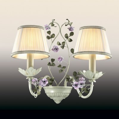 Настенный светильник odeon light 2796/2W TENDER Настенный светильник odeon light 2796/2W TENDERФлористика<br><br><br>S освещ. до, м2: 8<br>Тип лампы: накаливания / энергосбережения / LED-светодиодная<br>Тип цоколя: E14<br>Количество ламп: 2<br>Ширина, мм: 380<br>MAX мощность ламп, Вт: 60<br>Расстояние от стены, мм: 230<br>Высота, мм: 360<br>Цвет арматуры: бежевый