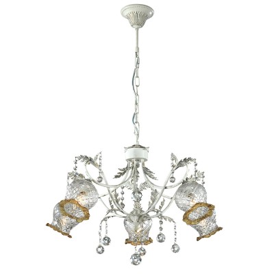 Люстра Odeon light 2883/5 TIMORA Люстра Odeon light 2883/5 TIMORAПодвесные<br>В данном разделе интернет-магазина Светодом Вы сможете купить для освещения дома грациозную модель - Люстра 2883/5 серии Timora выполнена в классическом стиле. Люстра изготовлена из металла с белым покрытием и золотой патиной. Классичесский дизайн данной модели прекрасно подойдет к любому интерьеру и станет его незаменимым дополнением, плафоны выполнены из стекла в сочитани двух цветов, прозрачного и янтарного, декорирована люстра хрустальными подвесками . Цоколь Е14. Мощность 5х60W. Тип крепления крюк . Нет ламп в комплекте.<br><br>Установка на натяжной потолок: Да<br>S освещ. до, м2: 15<br>Крепление: Крюк<br>Тип лампы: Накаливания / энергосбережения / светодиодная<br>Тип цоколя: E14<br>Количество ламп: 5<br>MAX мощность ламп, Вт: 60<br>Диаметр, мм мм: 540<br>Оттенок (цвет): белый с золотой патиной<br>Цвет арматуры: белый с золотистой патиной