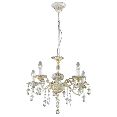 Люстра Odeon light 2890/5 MARIANI Люстра Odeon light 2890/5 MARIANIПодвесные<br>В данном разделе интернет-магазина Светодом Вы сможете купить для освещения дома грациозную модель - Люстра 2890/5 серии Mariani оформлена в классическом стиле. Кремовые вензеля с элементами золотой патины и хрусталь придают данной моделе роскошь исполнения. Рекомендуем исползовать лампочки типа свеча на ветру . Цоколь Е14. Мощность 5x60W. Тип крепления крюк . Нет ламп в комплекте.<br><br>Установка на натяжной потолок: Да<br>S освещ. до, м2: 15<br>Крепление: Крюк<br>Тип лампы: Накаливания / энергосбережения / светодиодная<br>Тип цоколя: E14<br>Количество ламп: 5<br>MAX мощность ламп, Вт: 60<br>Диаметр, мм мм: 560<br>Оттенок (цвет): кремовый с золотой патиной<br>Цвет арматуры: бежевый с золотистой патиной