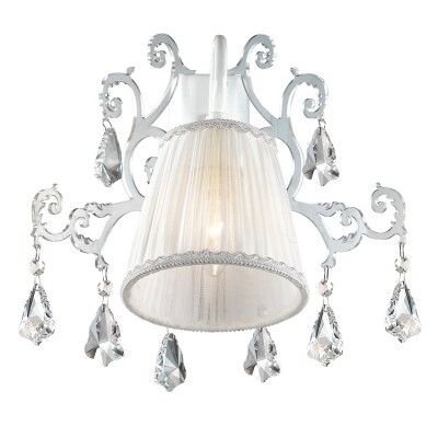 Светильник настенный бра Odeon light 2892/1W GRONTA Светильник настенный бра Odeon light 2892/1W GRONTAКлассические<br>В данном разделе интернет-магазина Светодом Вы сможете купить для освещения дома грациозную модель - Бра 2892/1W серии Gronta выполнена в белом цвете. Бра украшена пластиковым декором и хрустальными подвесками, абажуры из ткани . Цоколь Е14. Мощность 1х60W. Нет ламп в комплекте.<br><br>Тип лампы: Накаливания / энергосбережения / светодиодная<br>Тип цоколя: E14<br>Количество ламп: 1<br>Ширина, мм: 320<br>MAX мощность ламп, Вт: 60<br>Расстояние от стены, мм: 320<br>Высота, мм: 240<br>Оттенок (цвет): белый<br>Цвет арматуры: белый