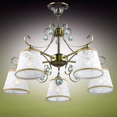 Люстра потолочная Odeon light 2918/5C POLOMA Люстра потолочная Odeon light 2918/5C POLOMAПотолочные<br>В данном разделе интернет-магазина Светодом Вы сможете купить для освещения дома грациозную модель - Люстра 2918/5С серии Poloma выполнена в бронзовом цвете. Светлый тканевый абажур потолочной люстры украшен ажурным рисунком, декоративные элементы выполнены в виде хрустальных подвесок. Цоколь Е14. Мощность 5х40W. Нет ламп в комплекте.<br><br>Установка на натяжной потолок: Да<br>S освещ. до, м2: 10<br>Крепление: Планка<br>Тип лампы: Накаливания / энергосбережения / светодиодная<br>Тип цоколя: E14<br>Количество ламп: 5<br>MAX мощность ламп, Вт: 40<br>Диаметр, мм мм: 670<br>Высота, мм: 500<br>Оттенок (цвет): бронзовый<br>Цвет арматуры: бронзовый