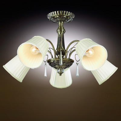 Люстра потолочная Odeon light 2925/5C ATESA Люстра потолочная Odeon light 2925/5C ATESAПотолочные<br>В данном разделе интернет-магазина Светодом Вы сможете купить для освещения дома грациозную модель - Люстра 2925/5С серии Atesa выполнена в бронзовом цвете. Светлый тканевый абажур потолочной люстры украшен окантовкой из тесмы, декоративные элементы выполнены в виде хрустальных подвесок. Цоколь Е14. Мощность 5х40W. Нет ламп в комплекте.<br><br>Установка на натяжной потолок: Да<br>S освещ. до, м2: 10<br>Крепление: Планка<br>Тип лампы: Накаливания / энергосбережения / светодиодная<br>Тип цоколя: E14<br>Количество ламп: 5<br>MAX мощность ламп, Вт: 40<br>Диаметр, мм мм: 690<br>Высота, мм: 370<br>Оттенок (цвет): бронзовый<br>Цвет арматуры: бронзовый