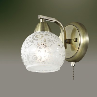 Светильник настенный бра Odeon light 2942/1W GIRONA Светильник настенный бра Odeon light 2942/1W GIRONAКлассика<br>В данном разделе интернет-магазина Светодом Вы сможете купить для освещения дома грациозную модель - Бра 2942/1W серии Girona выполнена в бронзовом цвете. Изящность бра придает стеклянный матовый плафон с прозрачным рисунком. Цоколь Е14. Мощность 1х60W. Нет ламп в комплекте.<br><br>Тип лампы: Накаливания / энергосбережения / светодиодная<br>Тип цоколя: E14<br>Количество ламп: 1<br>Ширина, мм: 120<br>MAX мощность ламп, Вт: 60<br>Высота, мм: 270<br>Оттенок (цвет): бронзовый<br>Цвет арматуры: бронзовый