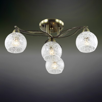 Люстра потолочная Odeon light 2942/4C GIRONA Люстра потолочная Odeon light 2942/4C GIRONAПотолочные<br>В данном разделе интернет-магазина Светодом Вы сможете купить для освещения дома грациозную модель - Люстра 2942/4С серии Girona выполнена в бронзовом цвете. Изящность потолочной люстре придают стеклянные матовые плафоны с прозрачным рисунком. Цоколь Е14. Мощность 4х60W. Нет ламп в комплекте.<br><br>Установка на натяжной потолок: Да<br>S освещ. до, м2: 12<br>Крепление: Планка<br>Тип лампы: Накаливания / энергосбережения / светодиодная<br>Тип цоколя: E14<br>Количество ламп: 4<br>MAX мощность ламп, Вт: 60<br>Диаметр, мм мм: 570<br>Высота, мм: 270<br>Оттенок (цвет): бронзовый<br>Цвет арматуры: бронзовый