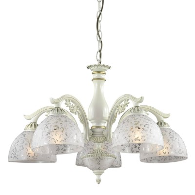 Люстра Odeon light 2947/5 SLIGO Люстра Odeon light 2947/5 SLIGOПодвесные<br>В данном разделе интернет-магазина Светодом Вы сможете купить для освещения дома грациозную модель - Люстра 2947/5 серии Sligo выполнена в бежевом цвете с элементами золотой патины. Изящность люстре придают стеклянные матовые плафоны с прозрачным рисунком. Цоколь Е27. Мощность 5х60W. Тип крепления крюк . Нет ламп в комплекте.<br><br>Установка на натяжной потолок: Да<br>S освещ. до, м2: 15<br>Крепление: Крюк<br>Тип лампы: Накаливания / энергосбережения / светодиодная<br>Тип цоколя: E27<br>Количество ламп: 5<br>MAX мощность ламп, Вт: 60<br>Диаметр, мм мм: 560<br>Оттенок (цвет): бежевый с золотой патиной<br>Цвет арматуры: белый с золотистой патиной