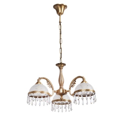 Люстра Mw light 295016303 Ангел Люстра Mw light 295016303 АнгелПодвесные<br>Описание модели 295016303: Образец безупречности форм, декора и цветового решения – это, несомненно, люстра из коллекции «Ангел». Её парадный, торжественный стиль невозможно оставить без внимания: царски изогнутые рожки венчаются плафонами, направленными вниз в виде античных чаш. Выполненные из матового стекла и декорированные металлической каймой из латуни с орнаментальным рисунком, они гармонично сочетаются с основанием из латуни, благодаря чему создается аристократичный, солидный дуэт, способный при этом, освежить и оживить обстановку. Особый шик этой модели придают крупные ромбовидные хрустальные подвески, выполненные из хрусталя высочайшего качества, что еще раз подчеркивает подлинную роскошь этой люстры. Рекомендуемая площадь освещения порядка 9 кв.м.<br><br>Установка на натяжной потолок: Да<br>S освещ. до, м2: 9<br>Крепление: Крюк<br>Тип лампы: накаливания / энергосбережения / LED-светодиодная<br>Тип цоколя: E27<br>Количество ламп: 3<br>MAX мощность ламп, Вт: 60<br>Диаметр, мм мм: 520<br>Высота, мм: 830<br>Цвет арматуры: латунь<br>Общая мощность, Вт: 180