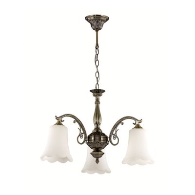 Люстра подвесная Lumion 2985/3 SONETTE Люстра подвесная Lumion 2985/3 SONETTEПодвесные<br>Что нам известно о данной модели: Люстра 2985/3 серии Sonette оформлена в классическом стиле. Люстра состоит из молочных стеклянных плафонов и классической бронзовой арматуры. Данная модель добавит традиционной классики в интерьер. Цоколь E27. Мощность 3x60W. Нет ламп в комплекте.<br><br>Установка на натяжной потолок: Да<br>S освещ. до, м2: 9<br>Крепление: Потолочное<br>Тип лампы: накаливания / энергосбережения / LED-светодиодная<br>Тип цоколя: E27<br>Количество ламп: 3<br>Ширина, мм: 560<br>MAX мощность ламп, Вт: 60<br>Диаметр, мм мм: 560<br>Длина, мм: 560<br>Высота, мм: 780<br>Цвет арматуры: бронзовый
