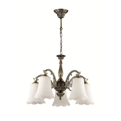 Люстра подвесная Lumion 2985/5 SONETTE Люстра подвесная Lumion 2985/5 SONETTEПодвесные<br>Люстра 2985/5 серии Sonette оформлена в классическом стиле. Люстра состоит из молочных стеклянных плафонов и классической бронзовой арматуры. Данная модель добавит традиционной классики в интерьер. Цоколь E27. Мощность 5x60W. Нет ламп в комплекте.<br><br>Установка на натяжной потолок: Да<br>S освещ. до, м2: 15<br>Крепление: Потолочное<br>Тип лампы: накаливания / энергосбережения / LED-светодиодная<br>Тип цоколя: E27<br>Цвет арматуры: бронзовый<br>Количество ламп: 5<br>Ширина, мм: 560<br>Диаметр, мм мм: 560<br>Длина, мм: 560<br>Высота, мм: 780<br>MAX мощность ламп, Вт: 60