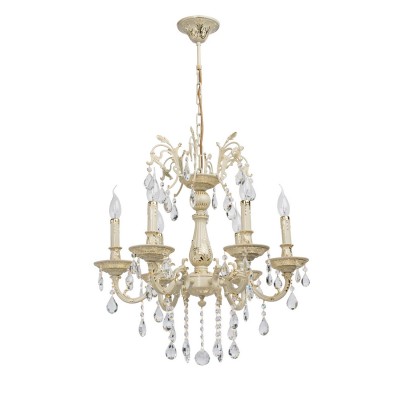 Люстра Mw light 301014406 Свеча Люстра Mw light 301014406 СвечаПодвесные<br>Описание модели 301014406: Светильник из коллекции Свеча чрезвычайно привлекателен по дизайну. Хрупкие стебли и изогнутые линии вьющегося растения изображены в мельчайших подробностях и выглядят естественно и натурально. Металлическая арматура цвета слоновой кости с фисташковым оттенком. Такой достаточно редкий цвет придаёт светильнику изысканность и очарование в сочетании с декоративными позолоченными элементами основания. Хрустальные подвески добавляют в композицию ослепительную игру света.<br><br>Установка на натяжной потолок: Да<br>S освещ. до, м2: 18<br>Рекомендуемые колбы ламп: свеча / свеча на ветру<br>Крепление: Крюк<br>Тип лампы: накаливания / энергосбережения / LED-светодиодная<br>Тип цоколя: E14<br>Количество ламп: 6<br>MAX мощность ламп, Вт: 60<br>Диаметр, мм мм: 600<br>Длина цепи/провода, мм: 250<br>Высота, мм: 970<br>Поверхность арматуры: матовый, рельефный<br>Цвет арматуры: бежевый<br>Общая мощность, Вт: 360