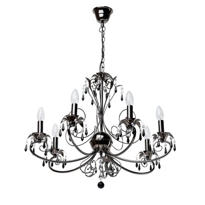 Люстра Mw light 301017207 Свеча Люстра Mw light 301017207 СвечаПодвесные<br>Описание модели 301017207: Элегантные светильники коллекции «Свеча», стилизованные под старинные люстры, прекрасно подойдут к любому современному интерьеру. Оригинальное металлическое основание окрашено в жемчужно-черный цвет. Чаши, поддерживающие лампы, раскрываются завораживающими черными цветами, украшенными хрустальными подвесками. Сердце люстры — центральный декоративный элемент в виде шара. Весь образ светильника гармоничен и очарователен. Помимо основного потолочного освещения, бра из этой коллекции позволят решить вопрос зонального освещения с тем же изяществом.<br><br>Установка на натяжной потолок: Да<br>S освещ. до, м2: 21<br>Рекомендуемые колбы ламп: Свеча на ветру<br>Крепление: Крюк<br>Тип лампы: Накаливания / энергосбережения / светодиодная<br>Тип цоколя: E14<br>Цвет арматуры: черный<br>Количество ламп: 7<br>Диаметр, мм мм: 660<br>Длина цепи/провода, мм: 250<br>Высота, мм: 900<br>Поверхность арматуры: матовый<br>MAX мощность ламп, Вт: 60<br>Общая мощность, Вт: 420