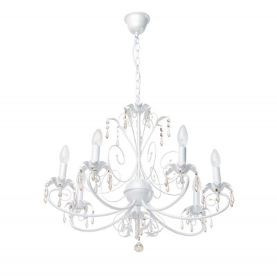 Люстра Mw light 301017307 Свеча Люстра Mw light 301017307 СвечаПодвесные<br>Описание модели 301017307: Люстры и бра из коллекции «Свеча» подчеркнут светлый классический интерьер. Металлическая арматура, выполненная в форме тонких стеблей и лепестков, окрашена в жемчужно-белый цвет. Лампы в виде свеч декорированы изящными каплевидными подвесками из гальванизированного хрусталя. Светильники создают торжественную атмосферу в помещении и визуально расширяют пространство.<br><br>Установка на натяжной потолок: Да<br>S освещ. до, м2: 21<br>Рекомендуемые колбы ламп: свеча / свеча на ветру<br>Крепление: Крюк<br>Тип лампы: Накаливания / энергосбережения / светодиодная<br>Тип цоколя: E14<br>Количество ламп: 7<br>MAX мощность ламп, Вт: 60<br>Диаметр, мм мм: 660<br>Длина цепи/провода, мм: 250<br>Высота, мм: 900<br>Поверхность арматуры: матовый<br>Цвет арматуры: белый<br>Общая мощность, Вт: 420