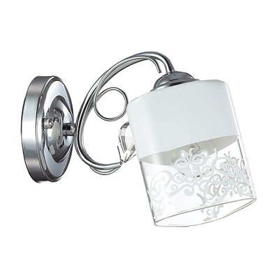 Настенный светильник бра Lumion 3061/1W GELLA Настенный светильник бра Lumion 3061/1W GELLAСовременные<br>Бра 3061/1W серии Gella оформлена в современном стиле. Светильник состоит из стеклянного плафона с белоснежным рисунком и утонченной арматуры, украшенной хрусталем. Данная модель является воплощением нежности и хрупкости. Цоколь E14. Мощность 1x40W. Нет ламп в комплекте.<br><br>Крепление: Настенное<br>Тип лампы: накаливания / энергосбережения / LED-светодиодная<br>Тип цоколя: E14<br>Количество ламп: 1<br>Ширина, мм: 110<br>MAX мощность ламп, Вт: 40<br>Диаметр, мм мм: 225<br>Длина, мм: 225<br>Высота, мм: 175<br>Цвет арматуры: серебристый