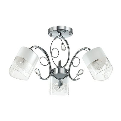 Люстра потолочная Lumion 3061/3C GELLA Люстра потолочная Lumion 3061/3C GELLAПотолочные<br>Люстра потолочная 3061/3C серии Gella оформлена в современном стиле. Люстра состоит из стеклянных плафонов с белоснежным рисунком и утонченной арматуры, украшенной хрусталем. Данная модель является воплощением нежности и хрупкости. Цоколь E14. Мощность 3x40W. Нет ламп в комплекте.<br><br>Установка на натяжной потолок: Да<br>S освещ. до, м2: 6<br>Крепление: Потолочное<br>Тип лампы: накаливания / энергосбережения / LED-светодиодная<br>Тип цоколя: E14<br>Количество ламп: 3<br>Ширина, мм: 500<br>MAX мощность ламп, Вт: 40<br>Диаметр, мм мм: 500<br>Длина, мм: 500<br>Высота, мм: 295<br>Цвет арматуры: серебристый