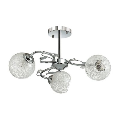 Люстра потолочная Lumion 3062/3C NEVETTE Люстра потолочная Lumion 3062/3C NEVETTEПотолочные<br>Люстра потолочная 3062/3C серии Nevette оформлена в современном стиле. Люстра состоит из стеклянных прозрачных плафонов, с внутренней стороны украшенных стеклянной крошкой, и арматуры хромового цвета. Данная модель подарит вашему дому глоток морозной зимней свежести. Цоколь E14. Мощность 3x40W. Нет ламп в комплекте.<br><br>Установка на натяжной потолок: Да<br>S освещ. до, м2: 6<br>Крепление: Потолочное<br>Тип лампы: накаливания / энергосбережения / LED-светодиодная<br>Тип цоколя: E14<br>Количество ламп: 3<br>Ширина, мм: 450<br>MAX мощность ламп, Вт: 40<br>Диаметр, мм мм: 450<br>Длина, мм: 450<br>Высота, мм: 260<br>Цвет арматуры: серебристый