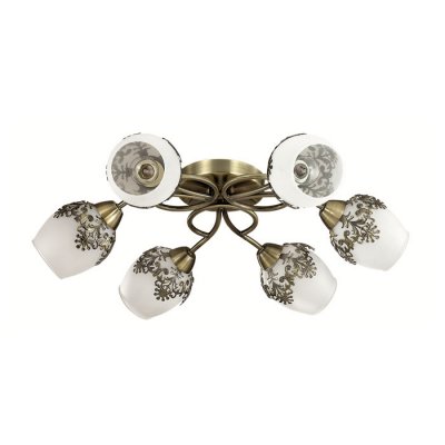 Люстра потолочная Lumion 3068/6C FILOMENA Люстра потолочная Lumion 3068/6C FILOMENAПотолочные<br>Что нам известно о данной модели: Люстра потолочная 3068/6С серии Filomena оформлена в современном стиле. Люстра состоит из стеклянных матовых плафонов с металлическим ажурным декором в виде кружева и арматуры бронзового цвета. Изящные изгибы арматуры в сочетании с кружевным декором плафонов придают данной модели особый шарм. Цоколь E14. Мощность 6x40W. Нет ламп в комплекте.<br><br>Установка на натяжной потолок: Ограничено<br>S освещ. до, м2: 12<br>Крепление: Потолочное<br>Тип лампы: накаливания / энергосбережения / LED-светодиодная<br>Тип цоколя: E14<br>Количество ламп: 6<br>Ширина, мм: 660<br>MAX мощность ламп, Вт: 40<br>Диаметр, мм мм: 660<br>Длина, мм: 660<br>Высота, мм: 160<br>Цвет арматуры: бронзовый