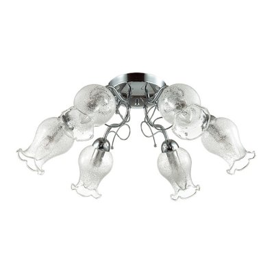 Люстра потолочная Lumion 3075/6C FRIZZA Люстра потолочная Lumion 3075/6C FRIZZAПотолочные<br>Что нам известно о данной модели: Люстра потолочная 3075/6C серии Frizza оформлена в современном стиле. Люстра состоит из удлиненных стеклянных плафонов, украшенных изнутри стеклянной крошкой, и хромовой арматуры. Данная модель очень стильно смотрится за счет плафонов типа металлик, ведь блеск и сияние всегда будут оставаться актуальными. Цоколь E14. Мощность 6x60W. Нет ламп в комплекте.<br><br>Установка на натяжной потолок: Ограничено<br>S освещ. до, м2: 18<br>Крепление: Потолочное<br>Тип товара: Люстра потолочная<br>Скидка, %: 37<br>Тип лампы: накаливания / энергосбережения / LED-светодиодная<br>Тип цоколя: E14<br>Количество ламп: 6<br>Ширина, мм: 590<br>MAX мощность ламп, Вт: 60<br>Диаметр, мм мм: 590<br>Длина, мм: 590<br>Высота, мм: 240<br>Цвет арматуры: серебристый