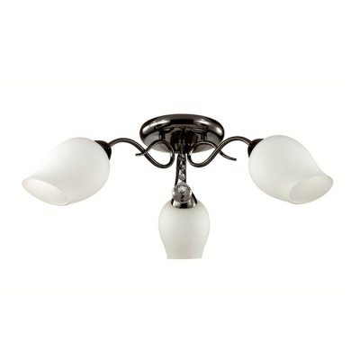 Люстра потолочная Lumion 3076/3C RONDINA Люстра потолочная Lumion 3076/3C RONDINAПотолочные<br>Что нам известно о данной модели: Люстра потолочная 3076/3C серии Rondina оформлена в современном стиле. Люстра состоит из плафонов, выполненных из матового белого стекла изящной формы и арматуры стильного глянцевого черного цвета, украшенного хрустальной подвеской. Данная модель обладает особой утонченностью именно благодаря цветовому решению и дизайнерским деталям. Цоколь E27. Мощность 3x60W. Нет ламп в комплекте.<br><br>Установка на натяжной потолок: Ограничено<br>S освещ. до, м2: 9<br>Крепление: Потолочное<br>Тип лампы: накаливания / энергосбережения / LED-светодиодная<br>Тип цоколя: E27<br>Количество ламп: 3<br>Ширина, мм: 730<br>MAX мощность ламп, Вт: 60<br>Диаметр, мм мм: 730<br>Длина, мм: 730<br>Высота, мм: 200<br>Цвет арматуры: черный