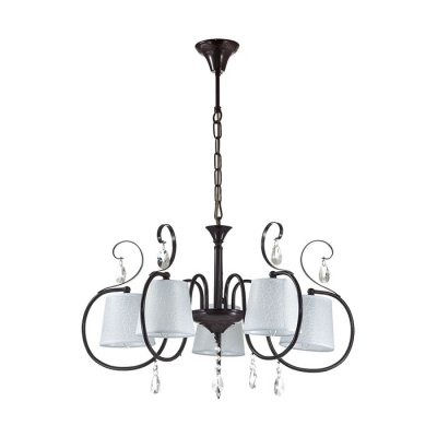 Лстра подвесна Lumion 3077/5 IBBI Лстра подвесна Lumion 3077/5 IBBIПодвесные<br>Что нам известно о данной модели: Лстра 3077/5 серии Ibbi оформлена в современном стиле.Лстра состоит из белых тканевых абажуров и черной арматуры необычной формы, украшенной хрустальными лементами. Актуальное и стильное сочетание черного и белого и оригинальность формы привнесут легантный лоск в Ваш дом. Цоколь Е14. Мощность 5x40W. Нет ламп в комплекте.<br><br>S освещ. до, м2: 10<br>Крепление: Потолочное<br>Тип лампы: накаливани / нергосбережени / LED-светодиодна<br>Тип цокол: E14<br>Количество ламп: 5<br>Ширина, мм: 670<br>MAX мощность ламп, Вт: 40<br>Диаметр, мм мм: 670<br>Длина, мм: 670<br>Высота, мм: 390<br>Цвет арматуры: черный