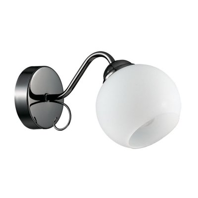 Настенный светильник бра Lumion 3083/1W ARIA Настенный светильник бра Lumion 3083/1W ARIAСовременные<br>Бра 3083/1W серии Aria оформлена в современном стиле. Светильник состоит из круглого белого стеклянного плафона и причудливой арматуры современного черного глянцевого цвета. При всей своей простоте данная модель имеет очень оригинальный и привлекающий внимание дизайн. Цоколь E14. Мощность 1x40W. Нет ламп в комплекте.<br><br>Крепление: Настенное<br>Тип лампы: накаливания / энергосбережения / LED-светодиодная<br>Тип цоколя: E14<br>Количество ламп: 1<br>Ширина, мм: 250<br>MAX мощность ламп, Вт: 40<br>Диаметр, мм мм: 250<br>Длина, мм: 125<br>Высота, мм: 120<br>Цвет арматуры: черный