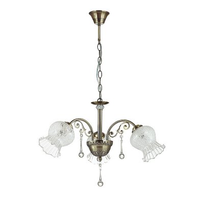 Люстра подвесная Lumion 3093/3 CAMELIA Люстра подвесная Lumion 3093/3 CAMELIAПодвесные<br>Люстра 3093/3 серии Camelia оформлена в классическом стиле. Люстра состоит прозрачных плафонов с вензельным рисунком и изящной арматуры бронзового цвета, украшенной нежными стеклянными капельками. Данная модель привнесет долю утонченной нежности в любой интерьер. Цоколь E14. Мощность 3x40W. Нет ламп в комплекте.<br><br>Установка на натяжной потолок: Да<br>S освещ. до, м2: 6<br>Крепление: Потолочное<br>Тип лампы: накаливания / энергосбережения / LED-светодиодная<br>Тип цоколя: E14<br>Цвет арматуры: бронзовый<br>Количество ламп: 3<br>Ширина, мм: 600<br>Диаметр, мм мм: 600<br>Длина, мм: 600<br>Высота, мм: 700<br>MAX мощность ламп, Вт: 40