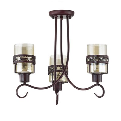 Люстра потолочная Lumion 3098/3C VITELIA Люстра потолочная Lumion 3098/3C VITELIAПотолочные<br>Люстра потолочная 3098/3C серии Vitelia оформлена в классическом стиле. Люстра состоит из прозрачных стеклянных плафонов с ажурным металлическим ободком и оригинальной арматуры приятного кофейного цвета. В данной модели соединились необычные переплетения каркаса в сочетании с классикой плафонов. Цоколь E27. Мощность 3x40W. Нет ламп в комплекте.<br><br>Установка на натяжной потолок: Да<br>S освещ. до, м2: 6<br>Крепление: Потолочное<br>Тип лампы: накаливания / энергосбережения / LED-светодиодная<br>Тип цоколя: E27<br>Количество ламп: 3<br>Ширина, мм: 380<br>MAX мощность ламп, Вт: 40<br>Диаметр, мм мм: 380<br>Длина, мм: 380<br>Высота, мм: 410<br>Цвет арматуры: коричневый