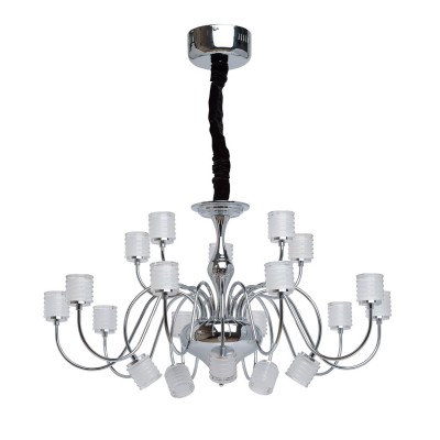 Люстра Mw light 312011820 Толедо Люстра Mw light 312011820 ТоледоПодвесные<br>Описание модели 312011820: Многоярусный каскад нестандартных плафонов, плавные изгибы, продуманный дизайн в современном стиле – всё это в люстре из коллекции «Толедо». Металлическое основание цвета хрома плавно завершают волнообразно изогнутые рожки, а те, в свою очередь, приобретают законченный вид за счет матовых акриловых плафонов. Их необычная цилиндрическая форма является ярким и свежим акцентом в композиции. Люстра имеет хорошие технические характеристики: светодиоды не нагреваются, а высокие параметры освещенности порядка 26 кв.м., создается эффект дневного освещения.<br><br>Установка на натяжной потолок: Да<br>S освещ. до, м2: 25<br>Крепление: Планка<br>Тип лампы: накаливания / энергосберегающая / светодиодная<br>Тип цоколя: LED<br>Количество ламп: 20<br>MAX мощность ламп, Вт: 3<br>Диаметр, мм мм: 760<br>Длина цепи/провода, мм: 800<br>Высота, мм: 1380<br>Поверхность арматуры: глянцевый<br>Цвет арматуры: серебристый<br>Общая мощность, Вт: 60