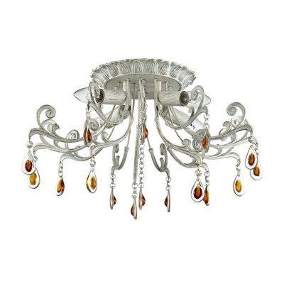 Люстра потолочная Lumion 3136/4C AMBERRA Люстра потолочная Lumion 3136/4C AMBERRAПотолочные<br>Люстра потолочная 3136/4C серии Amberra оформлена в классическом стиле. Люстра состоит из арматуры белого с золотой патиной цвета, щедро украшенной подвесками с янтарным стеклом. Данная модель особенно актуальна в этом сезоне, т.к. янтарь - одна из последних его тенденций. Цоколь E14. Мощность 4x60W. Нет ламп в комплекте.<br><br>Установка на натяжной потолок: Да<br>S освещ. до, м2: 12<br>Крепление: Потолочное<br>Тип лампы: накаливания / энергосбережения / LED-светодиодная<br>Тип цоколя: E14<br>Цвет арматуры: белый<br>Количество ламп: 4<br>Ширина, мм: 510<br>Диаметр, мм мм: 510<br>Длина, мм: 510<br>Высота, мм: 310<br>MAX мощность ламп, Вт: 60