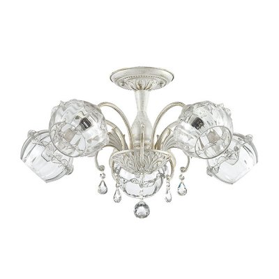 Люстра потолочная Lumion 3142/5C ADELITA Люстра потолочная Lumion 3142/5C ADELITAПотолочные<br>Люстра потолочная 3142/5C серии Adelita оформлена в классическом стиле. Люстра состоит из незаурядных стеклянных плафонов и арматуры утонченного белого с золотой патиной цвета. С данной моделью сама нежность и ласка коснется Вашего дома. Цоколь E27. Мощность 5x60W. Нет ламп в комплекте.<br><br>Установка на натяжной потолок: Да<br>S освещ. до, м2: 15<br>Крепление: Потолочное<br>Тип лампы: накаливания / энергосбережения / LED-светодиодная<br>Тип цоколя: E27<br>Количество ламп: 5<br>Ширина, мм: 630<br>MAX мощность ламп, Вт: 60<br>Диаметр, мм мм: 630<br>Длина, мм: 630<br>Высота, мм: 390<br>Цвет арматуры: белый