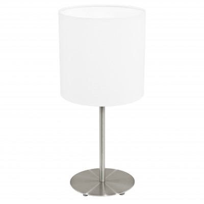 Eglo PASTERI 31594 Текстильный светильник Eglo PASTERI 31594 Текстильный светильникСовременные<br>Настольная лампа – это не просто источник дополнительного освещения, но и оригинальный элемент декора. Его можно установить в спальне, гостиной, кабинете и других комнатах. Интернет-магазин «Светодом» предлагает настольные лампы разных стилей по доступным ценам. Благодаря большому ассортименту Вы обязательно найдете в нашем каталоге именно ту модель, которую искали. Настольная лампа Eglo 31594 – прекрасный вариант для завершения интерьера. Ее можно включить одновременно с люстрой для более яркого освещения или без нее для создания уютной атмосферы, настраивающей на отдых. Купить настольную лампу Eglo 31594 Вы можете с помощью виртуальной «Корзины» или по контактным номерам, указанным на сайте.<br><br>Тип цоколя: E27<br>MAX мощность ламп, Вт: 2<br>Диаметр, мм мм: 180<br>Размеры основания, мм: 0<br>Высота, мм: 400<br>Оттенок (цвет): белый<br>Цвет арматуры: серый<br>Общая мощность, Вт: 1X60W