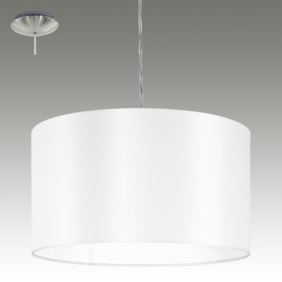 Eglo MASERLO 31598 Текстильный светильник Eglo MASERLO 31598 Текстильный светильникОдиночные<br>Подвесной светильник – это универсальный вариант, подходящий для любой комнаты. Сегодня производители предлагают огромный выбор таких моделей по самым разным ценам. В каталоге интернет-магазина «Светодом» мы собрали большое количество интересных и оригинальных светильников по выгодной стоимости. Вы можете приобрести их с доставкой в Москву, Екатеринбург и любой другой город России. Подвесной светильник Eglo 31598 сразу же привлечет внимание Ваших гостей благодаря стильному исполнению. Благородный дизайн позволит использовать эту модель практически в любом интерьере. Она обеспечит достаточно света и при этом легко монтируется. Чтобы купить подвесной светильник Eglo 31598, воспользуйтесь формой на нашем сайте или позвоните менеджерам интернет-магазина.<br><br>Тип лампы: Накаливания / энергосбережения / светодиодная<br>Тип цоколя: E27<br>Количество ламп: 1<br>MAX мощность ламп, Вт: 60<br>Диаметр, мм мм: 380<br>Высота, мм: 1100<br>Оттенок (цвет): белый<br>Цвет арматуры: серый