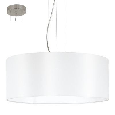 Eglo MASERLO 31604 Текстильный светильник Eglo MASERLO 31604 Текстильный светильникПодвесные<br>Компани «Светодом» предлагает широкий ассортимент лстр от известных производителей. Представленные в нашем каталоге товары выполнены из современных материалов и обладат отличным качеством. Благодар широкому ассортименту Вы сможете найти у нас лстру под лбой интерьер. Мы предлагаем как классические варианты, так и современные модели, отличащиес лаконичность и простотой форм. Стильна лстра Eglo 31604 станет украшением лбого дома. Эта модель от известного производител не оставит равнодушным ценителей красивых и оригинальных предметов интерьера. Лстра Eglo 31604 обеспечит равномерное распределение света по всей комнате. При выборе обратите внимание на характеристики, позволщие приобрести наиболее подходщу модель. Купить понравившус лстру по доступной цене Вы можете в интернет-магазине «Светодом».<br><br>Установка на натжной потолок: Да<br>S освещ. до, м2: 9<br>Крепление: Планка<br>Тип лампы: Накаливани / нергосбережени / светодиодна<br>Тип цокол: E27<br>Количество ламп: 3<br>MAX мощность ламп, Вт: 60<br>Диаметр, мм мм: 530<br>Размеры основани, мм: 0<br>Высота, мм: 1100<br>Оттенок (цвет): белый<br>Цвет арматуры: серебристый<br>Обща мощность, Вт: 3X60W