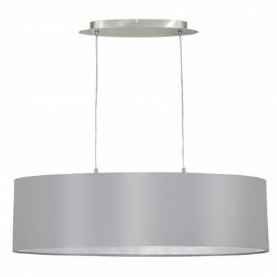 Eglo MASERLO 31612 Текстильный светильник Eglo MASERLO 31612 Текстильный светильникПодвесные<br>Компания «Светодом» предлагает широкий ассортимент люстр от известных производителей. Представленные в нашем каталоге товары выполнены из современных материалов и обладают отличным качеством. Благодаря широкому ассортименту Вы сможете найти у нас люстру под любой интерьер. Мы предлагаем как классические варианты, так и современные модели, отличающиеся лаконичностью и простотой форм. Стильная люстра Eglo 31612 станет украшением любого дома. Эта модель от известного производителя не оставит равнодушным ценителей красивых и оригинальных предметов интерьера. Люстра Eglo 31612 обеспечит равномерное распределение света по всей комнате. При выборе обратите внимание на характеристики, позволяющие приобрести наиболее подходящую модель. Купить понравившуюся люстру по доступной цене Вы можете в интернет-магазине «Светодом». Мы предлагаем доставку не только по Москве и Екатеринбурге, но и по всей России.<br><br>Установка на натяжной потолок: Да<br>S освещ. до, м2: 6<br>Крепление: Крюк<br>Тип товара: Текстильный светильник<br>Скидка, %: 10<br>Тип цоколя: E27<br>Количество ламп: 2<br>Ширина, мм: 220<br>MAX мощность ламп, Вт: 60<br>Размеры основания, мм: 0<br>Длина, мм: 780<br>Высота, мм: 1100<br>Оттенок (цвет): серый, серебряный<br>Цвет арматуры: серый<br>Общая мощность, Вт: 2X60W