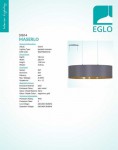 Текстильный светильник Eglo 31614 MASERLO