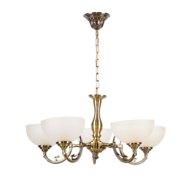 Люстра Mw light 318011205 Олимп Люстра Mw light 318011205 ОлимпПодвесные<br>Описание модели 318011205: Дизайн светильников из коллекции «Олимп» пронизан духом античности. Матово-белые, как облака, полусферы плафонов направлены вверх, что делает освещение рассеянным, но, тем не менее, достаточно ярким. Алюминиевая арматура основания гальванизирована в цвет античной бронзы и декорирована под старину, элементы ее украшения и рельеф выполнены в греческом стиле. Люстры и бра украсят собой гостиную, спальню или холл с античным или классическим интерьером. Высота потолочных светильников регулируется за счет длины подвеса. Рекомендуемая площадь освещения порядка 15 кв.м.<br><br>Установка на натяжной потолок: Да<br>S освещ. до, м2: 15<br>Крепление: Крюк<br>Тип лампы: накаливания / энергосбережения / LED-светодиодная<br>Тип цоколя: E27<br>Количество ламп: 5<br>MAX мощность ламп, Вт: 60<br>Диаметр, мм мм: 600<br>Длина цепи/провода, мм: 270<br>Высота, мм: 770<br>Поверхность арматуры: глянцевый<br>Цвет арматуры: латунь<br>Общая мощность, Вт: 300