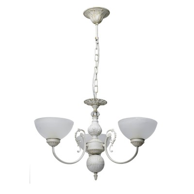 Люстра Mw light 318014103 Олимп Люстра Mw light 318014103 ОлимпПодвесные<br>Описание модели 318014103: Изысканное обаяние светильнику из коллекции Олимп придаёт его оригинальная цветовая гамма. Нежный цвет слоновой кости металлического основания эффектно подчёркнут золотой патиной, которая акцентирует внимание на растительных линиях узора арматуры. Небольшой хрустальный элемент и стеклянные плафоны c добавлением алебастра гармонично сочетаются с изящной конструкцией светильника<br><br>Установка на натяжной потолок: Да<br>S освещ. до, м2: 9<br>Крепление: Крюк<br>Тип цоколя: E14<br>Количество ламп: 3<br>MAX мощность ламп, Вт: 60<br>Диаметр, мм мм: 560<br>Длина цепи/провода, мм: 300<br>Высота, мм: 800<br>Поверхность арматуры: матовый, прозрачный<br>Цвет арматуры: белый с золотистой патиной<br>Общая мощность, Вт: 180