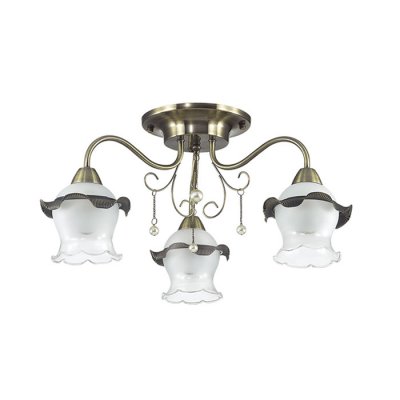 Люстра потолочная Lumion 3239/3C ZIDONI Люстра потолочная Lumion 3239/3C ZIDONIПотолочные<br>Что нам известно о данной модели: Люстра потолочная 3239/3C серии Zidoni оформлена в классическом стиле. Люстра состоит из стеклянных плафонов, украшенных резным металлическим ободком и бронзовой арматуры, дополненной элегантными подвесками из искусственного жемчуга. Данная модель будет выигрышно смотреться практически в любом интерьере. Цоколь E14. Мощность 3x60W. Нет ламп в комплекте.<br><br>S освещ. до, м2: 9<br>Крепление: Потолочное<br>Тип лампы: накаливания / энергосбережения / LED-светодиодная<br>Тип цоколя: E14<br>Количество ламп: 3<br>Ширина, мм: 540<br>MAX мощность ламп, Вт: 60<br>Диаметр, мм мм: 540<br>Длина, мм: 540<br>Высота, мм: 270<br>Цвет арматуры: бронзовый