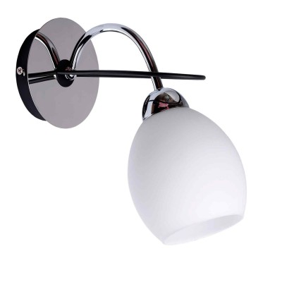 Светильник настенный бра Mw light 324023301 Альфа Светильник настенный бра Mw light 324023301 АльфаМодерн<br>Бра из коллекции «Альфа» сделает интерьер комнаты современным и не перегрузит деталями. Основание цвета хрома гармонично декорировано в минималистическом стиле металлическими элементами чёрного цвета. Благородный матовый чёрный и глянцевый оттенок хрома прекрасно смотрятся в тандеме с белым матовым плафоном. Столь легкое, незамысловатое и вместе с тем изящное бра прекрасно впишется в любой современный интерьер. Рекомендуемая площадь освещения порядка 3 кв.м<br><br>S освещ. до, м2: 3<br>Тип лампы: Накаливания / энергосбережения / светодиодная<br>Тип цоколя: E14<br>Количество ламп: 1<br>Ширина, мм: 120<br>MAX мощность ламп, Вт: 60<br>Длина, мм: 250<br>Высота, мм: 250<br>Цвет арматуры: серебристый<br>Общая мощность, Вт: 60