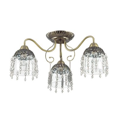 Люстра потолочная Lumion 3244/3C DORIANA Люстра потолочная Lumion 3244/3C DORIANAПотолочные<br>Что нам известно о данной модели: Люстра потолочная 3244/3C серии Doriana оформлена в классическом стиле. Люстра состоит из утонченных стеклянных плафонов с ажурным металлическим декором, щедро украшенных хрустальными подвесками, и классической арматуры бронзового цвета с утонченными металлическими подвесками. Данная модель являет собой пример изящества, утонченности и великолепия. Цоколь E14. Мощность 3x60W. Нет ламп в комплекте.<br><br>S освещ. до, м2: 9<br>Крепление: Потолочное<br>Тип товара: Люстра потолочная<br>Тип лампы: накаливания / энергосбережения / LED-светодиодная<br>Тип цоколя: E14<br>Количество ламп: 3<br>Ширина, мм: 540<br>MAX мощность ламп, Вт: 60<br>Диаметр, мм мм: 540<br>Длина, мм: 540<br>Высота, мм: 240<br>Цвет арматуры: бронзовый