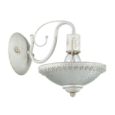 Настенный светильник бра Lumion 3255/1W HONORY Настенный светильник бра Lumion 3255/1W HONORYКлассика<br>Новинка 2016 года! Настенный светильник бра 3255/1W серии Honory оформлена в классическом стиле. Светильник состоит из необычного стеклянного плафона, украшенного ажурным металлическим ободком и золотым элементом, и арматуры белого с золотой патиной цвета. Красота и грациозность - вот главные характеристики данной модели. Цоколь E14. Мощность 1x60W. Нет ламп в комплекте.<br><br>Крепление: Настенное<br>Тип лампы: накаливания / энергосбережения / LED-светодиодная<br>Тип цоколя: E14<br>Количество ламп: 1<br>Ширина, мм: 180<br>MAX мощность ламп, Вт: 60<br>Диаметр, мм мм: 250<br>Длина, мм: 250<br>Высота, мм: 220<br>Цвет арматуры: белый с патиной