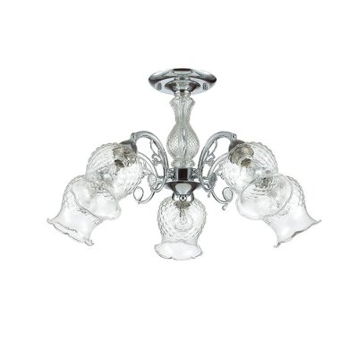 Люстра потолочная Lumion 3257/5C ZOE Люстра потолочная Lumion 3257/5C ZOEПотолочные<br>Люстра потолочная 3257/5C серии Zoe оформлена в современном стиле. Люстра состоит из изящных стеклянных объемных плафонов и хромовой арматуры. Данная модель бы прекрасно смотрелась в классическом интерьере, однако мы решили придать ей современный стиль благодаря цветовому решению. Цоколь E14. Мощность 5x60W. Нет ламп в комплекте.<br><br>Установка на натяжной потолок: Да<br>S освещ. до, м2: 15<br>Крепление: Потолочное<br>Тип лампы: накаливания / энергосбережения / LED-светодиодная<br>Тип цоколя: E14<br>Количество ламп: 5<br>Ширина, мм: 600<br>MAX мощность ламп, Вт: 60<br>Диаметр, мм мм: 600<br>Длина, мм: 600<br>Высота, мм: 330<br>Цвет арматуры: серебристый хром