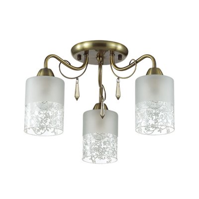 Люстра потолочная Lumion 3262/3C IMANI Люстра потолочная Lumion 3262/3C IMANIПотолочные<br>Новинка 2016 года! Люстра потолочная 3262/3C серии Imani оформлена в классическом стиле. Люстра состоит из стеклянных плафонов, нижняя часть которых украшена мягким вензельным рисунком, и арматуры цвета бронзы с подвесками из хрусталя. Данная модель обладает необъяснимой мягкостью и нежностью, что всегда будет блаоприятно сказываться на Вашем настроении. Цоколь E14. Мощность 3x60W. Нет ламп в комплекте.<br><br>S освещ. до, м2: 9<br>Крепление: Потолочное<br>Тип лампы: накаливания / энергосбережения / LED-светодиодная<br>Тип цоколя: E14<br>Количество ламп: 3<br>Ширина, мм: 450<br>MAX мощность ламп, Вт: 60<br>Диаметр, мм мм: 450<br>Длина, мм: 450<br>Высота, мм: 250<br>Цвет арматуры: бронзовый