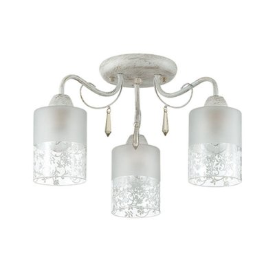 Люстра потолочная Lumion 3263/3C IMANI Люстра потолочная Lumion 3263/3C IMANIПотолочные<br>Люстра потолочная 3263/3C серии Imani оформлена в классическом стиле. Люстра состоит из стеклянных плафонов, нижняя часть которых украшена мягким вензельным рисунком, и белой с золотой патиной арматуры с подвесками из хрусталя. Данная модель обладает необъяснимой мягкостью и нежностью, что всегда будет блаоприятно сказываться на Вашем настроении. Цоколь E14. Мощность 3x60W. Нет ламп в комплекте.<br><br>Установка на натяжной потолок: Да<br>S освещ. до, м2: 9<br>Крепление: Потолочное<br>Тип лампы: накаливания / энергосбережения / LED-светодиодная<br>Тип цоколя: E14<br>Количество ламп: 3<br>Ширина, мм: 450<br>MAX мощность ламп, Вт: 60<br>Диаметр, мм мм: 450<br>Длина, мм: 450<br>Высота, мм: 250<br>Цвет арматуры: белый