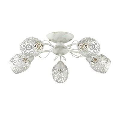 Люстра потолочная Lumion 3265/5C BERENIS Люстра потолочная Lumion 3265/5C BERENISПотолочные<br>Новинка 2016 года! Люстра потолочная 3265/5C серии Berenis оформлена в классическом стиле. Люстра состоит из ажурных металлических плафонов и арматуры нежного белого с золотой патиной цвета. В данной модели роскошь соседствует со сдержанностью, что и делает ее особенно элегантной. Цоколь E14. Мощность 5x60W. Нет ламп в комплекте.<br><br>Крепление: Потолочное<br>Тип товара: Люстра потолочная<br>Скидка, %: 17<br>Тип лампы: накаливания / энергосбережения / LED-светодиодная<br>Тип цоколя: E14<br>Количество ламп: 5<br>Ширина, мм: 620<br>MAX мощность ламп, Вт: 60<br>Диаметр, мм мм: 620<br>Длина, мм: 620<br>Высота, мм: 220<br>Цвет арматуры: белый