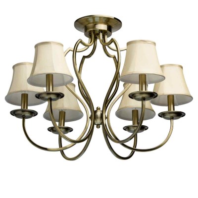 Люстра Mw light 329011106 Вега Люстра Mw light 329011106 ВегаПотолочные<br>Описание модели 329011106: Люстра из коллекции «Вега» прекрасно дополнит интерьер, оформленный в духе современной классики. Абажуры классической формы подчеркнуты плавными изгибами рожков. Люстра выполнена в двух вариантах: основание цвета латуни в сочетании с абажурами золотисто-оливкового оттенка и хромированное основание с абажурами белоснежного цвета. Изящный минимализм и мягкое распределение света помогут создать уютную и стильную атмосферу. Рекомендуемая площадь освещения 18 кв.м.<br><br>Установка на натяжной потолок: Да<br>S освещ. до, м2: 18<br>Крепление: Планка<br>Тип цоколя: E14<br>Количество ламп: 6<br>MAX мощность ламп, Вт: 60<br>Диаметр, мм мм: 620<br>Высота, мм: 500
