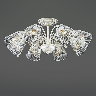 Светильник Lumion 3304/8C Светильник Lumion 3304/8CПотолочные<br>Серия Lea создана дарить легкое весеннее настроение. В ней используются утонченные декоры в виде цветов, идущие от центральной чаши и на плафонах из тонкой металлической сетки. Основание выполнено в белом цвете с золотой патиной.<br><br>Установка на натяжной потолок: Да<br>S освещ. до, м2: 16<br>Крепление: Потолочное<br>Тип лампы: Накаливания / энергосбережения / светодиодная<br>Тип цоколя: E14<br>Количество ламп: 8<br>MAX мощность ламп, Вт: 40<br>Диаметр, мм мм: 685<br>Высота, мм: 280